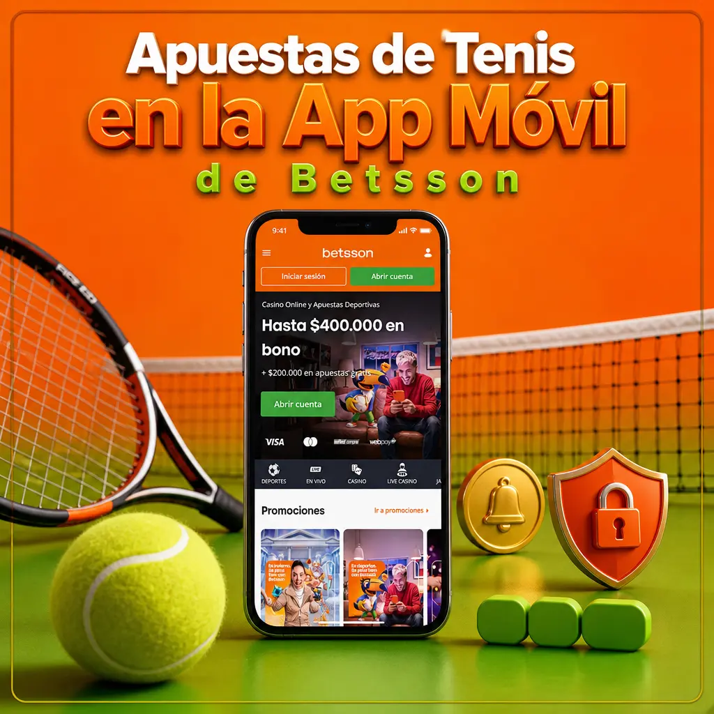 Apuestas de tenis en la app móvil de Betsson