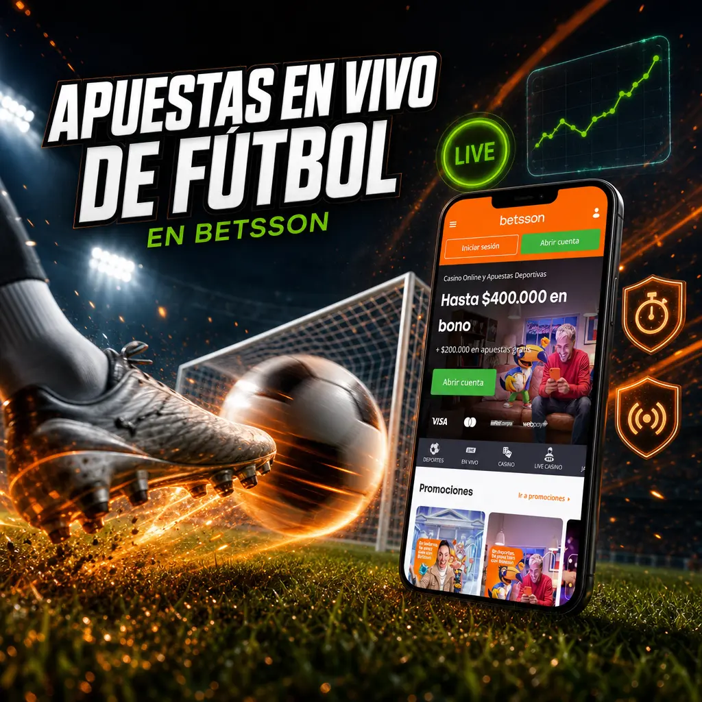 Tracker en vivo de un partido de fútbol en Betsson