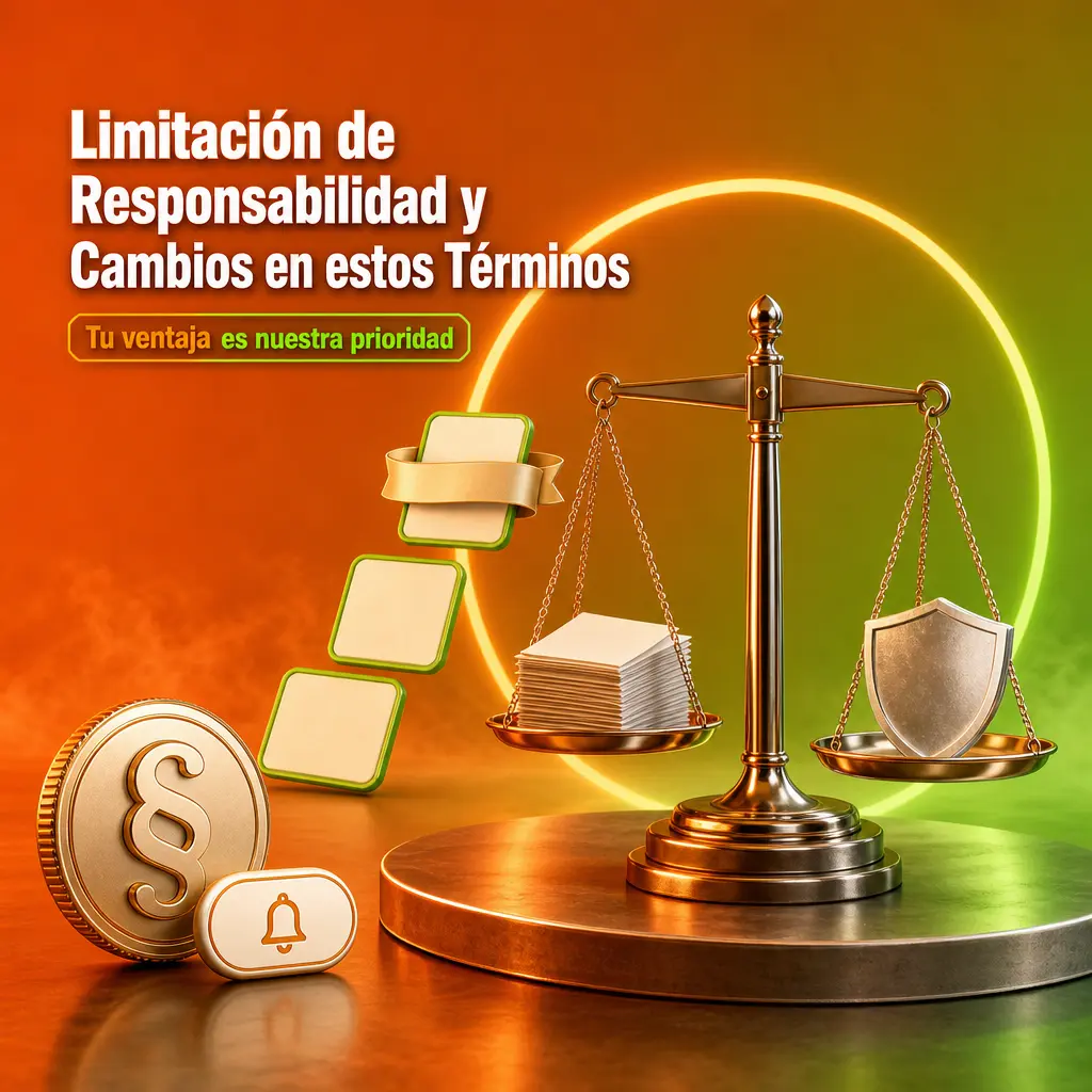 Documento de términos y condiciones con símbolo de actualización
