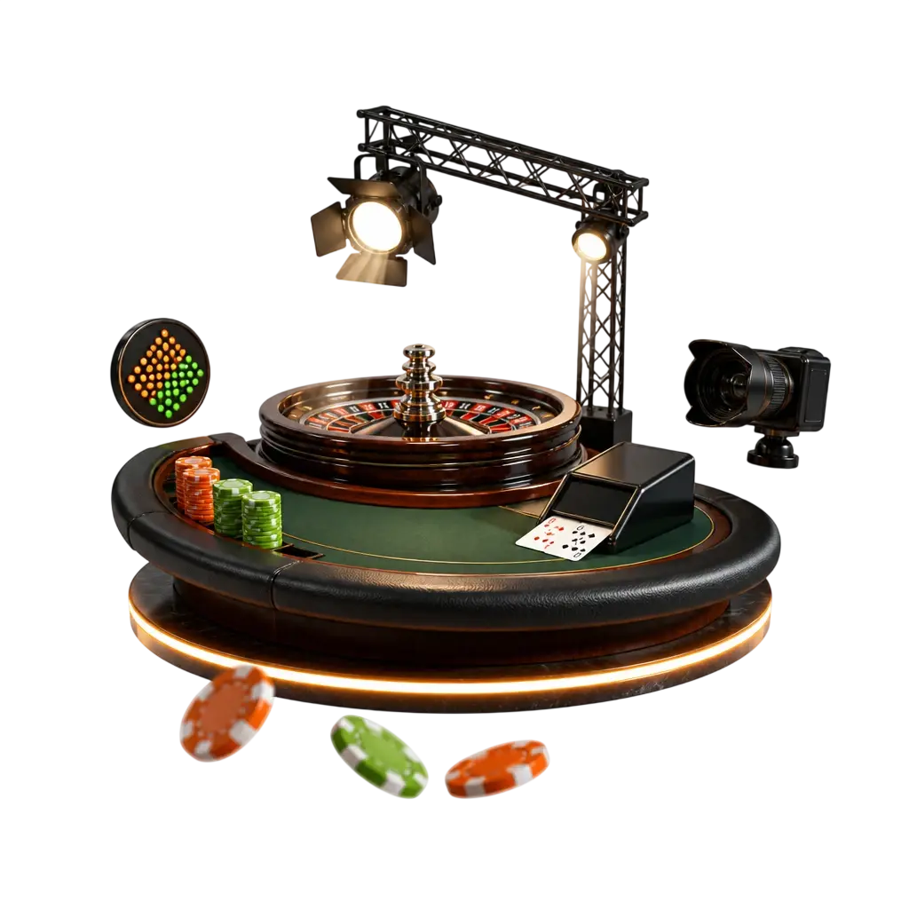 Mesa de casino en vivo de Betsson con crupier
