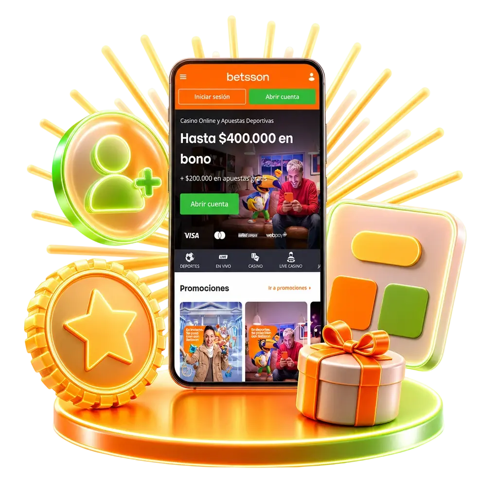 Plataforma de casino y apuestas deportivas Betsson en Chile