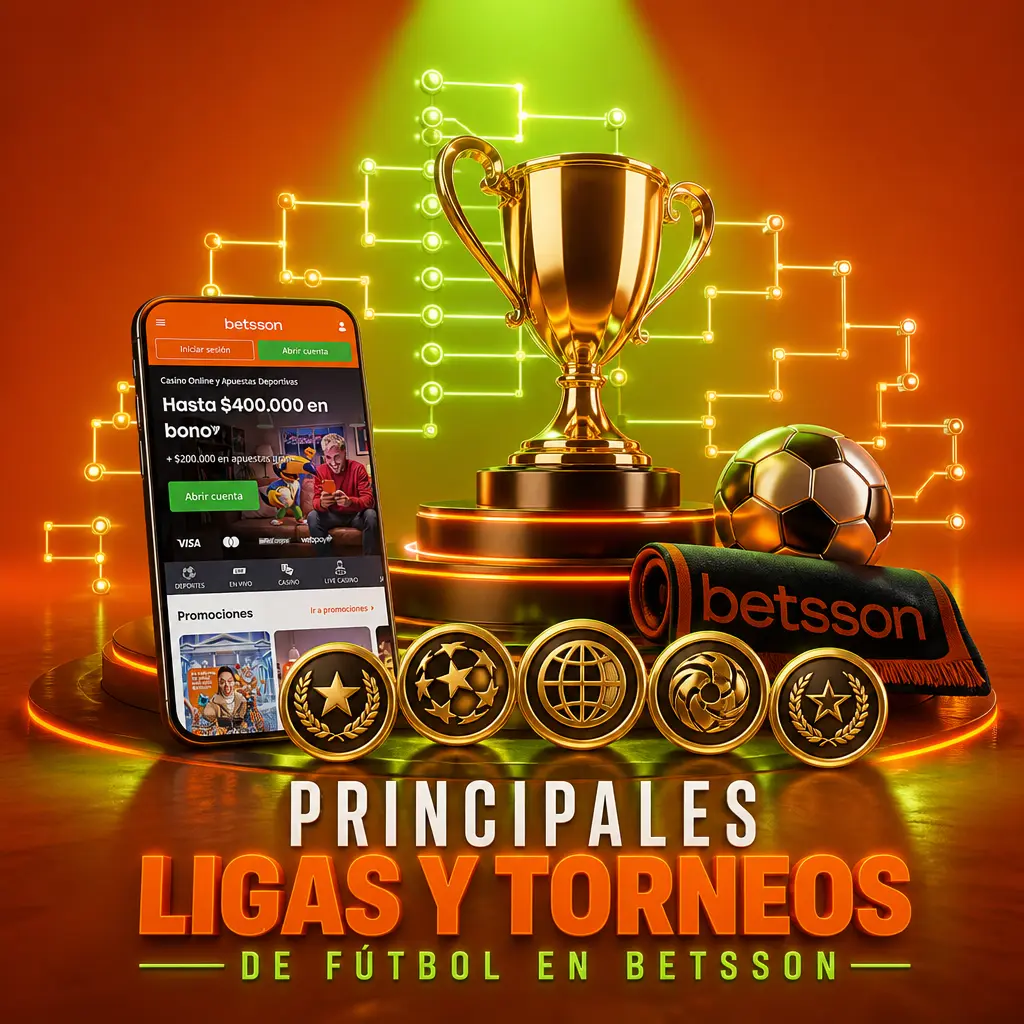 Ligas y torneos de fútbol disponibles en Betsson