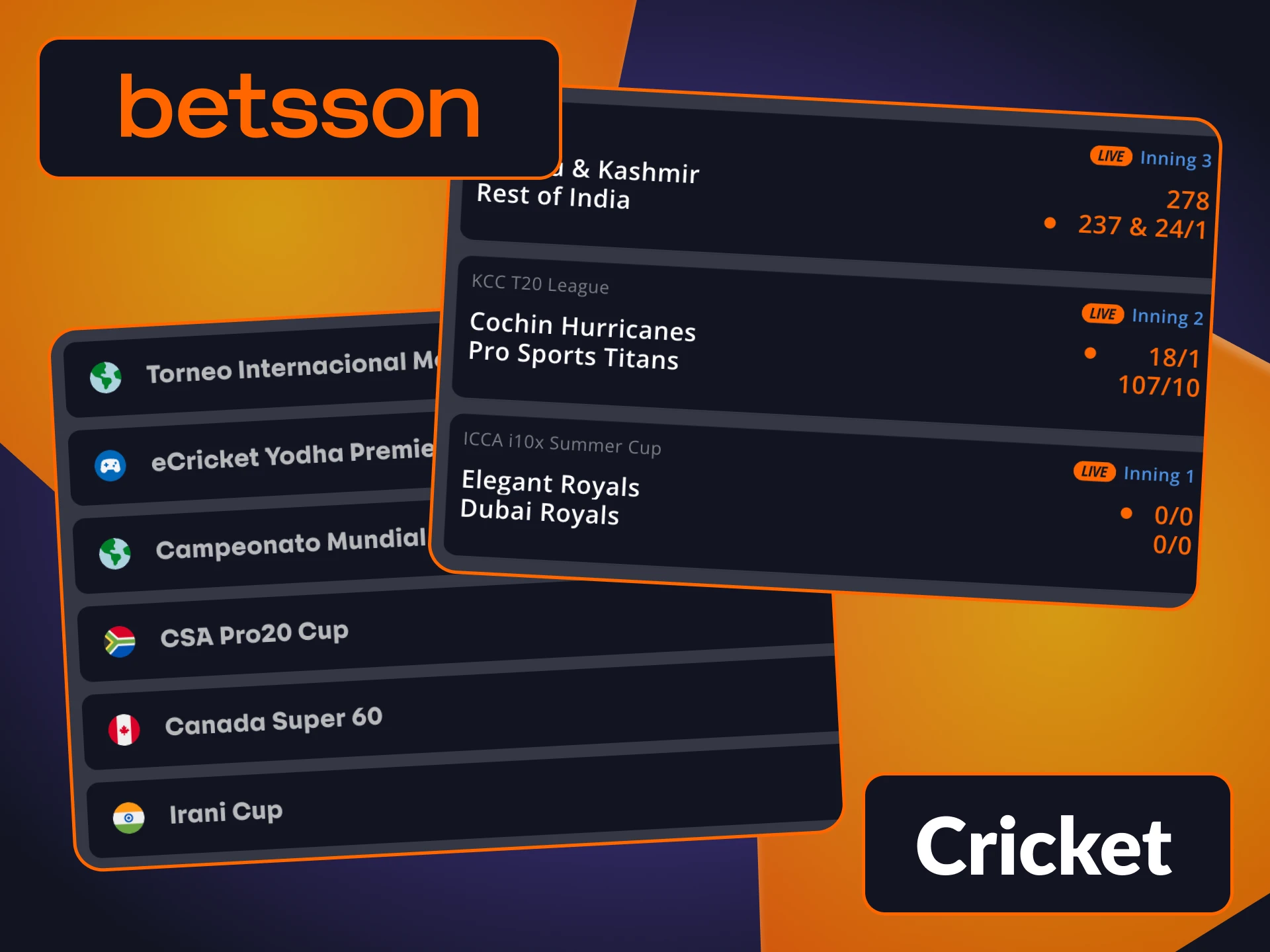 Haz tu apuesta de críquet e intenta ganar en la plataforma de Betsson.