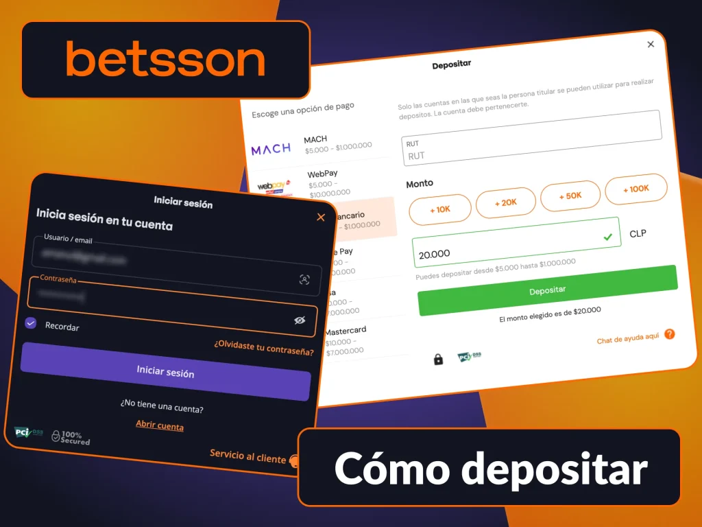 Sigue la guía paso a paso para realizar un depósito en Betsson.