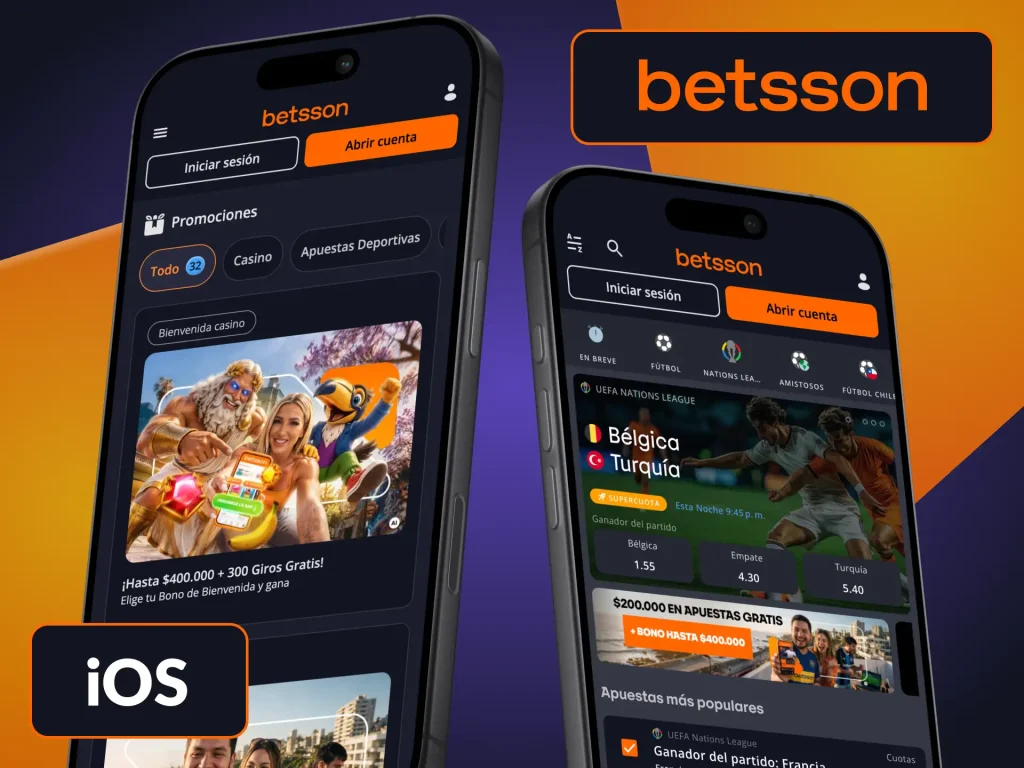Aprende a instalar la aplicación de Betsson para iOS en tu dispositivo.