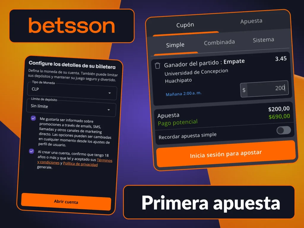 Aprende a realizar tu primera apuesta en la plataforma de Betsson.